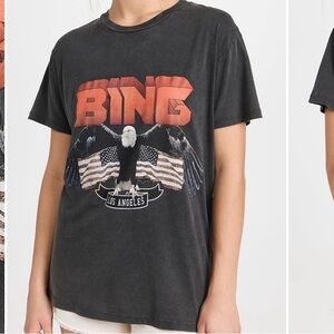 Anine Bing Grey Vintage Tee